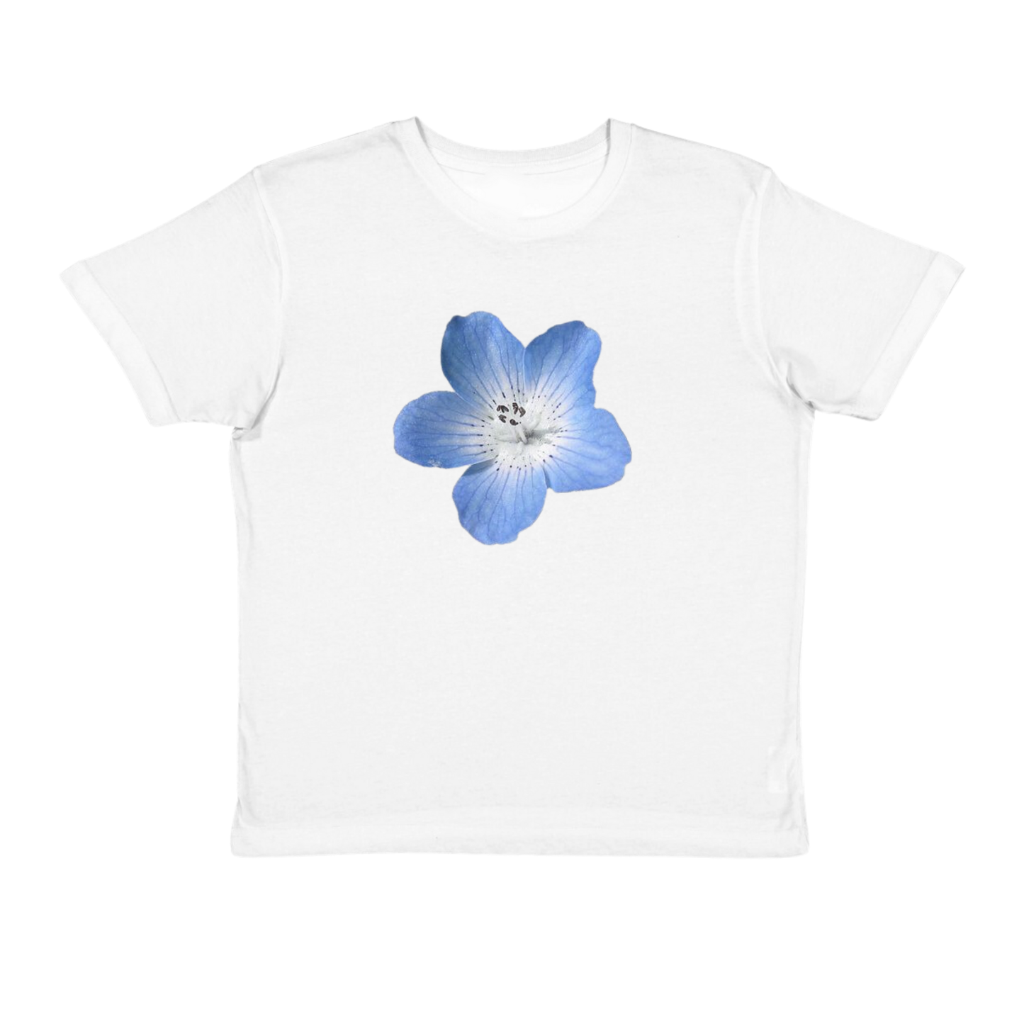 Blue Hibiscus Baby Tee