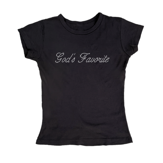 God's Favorite Rhinestone Baby Tee