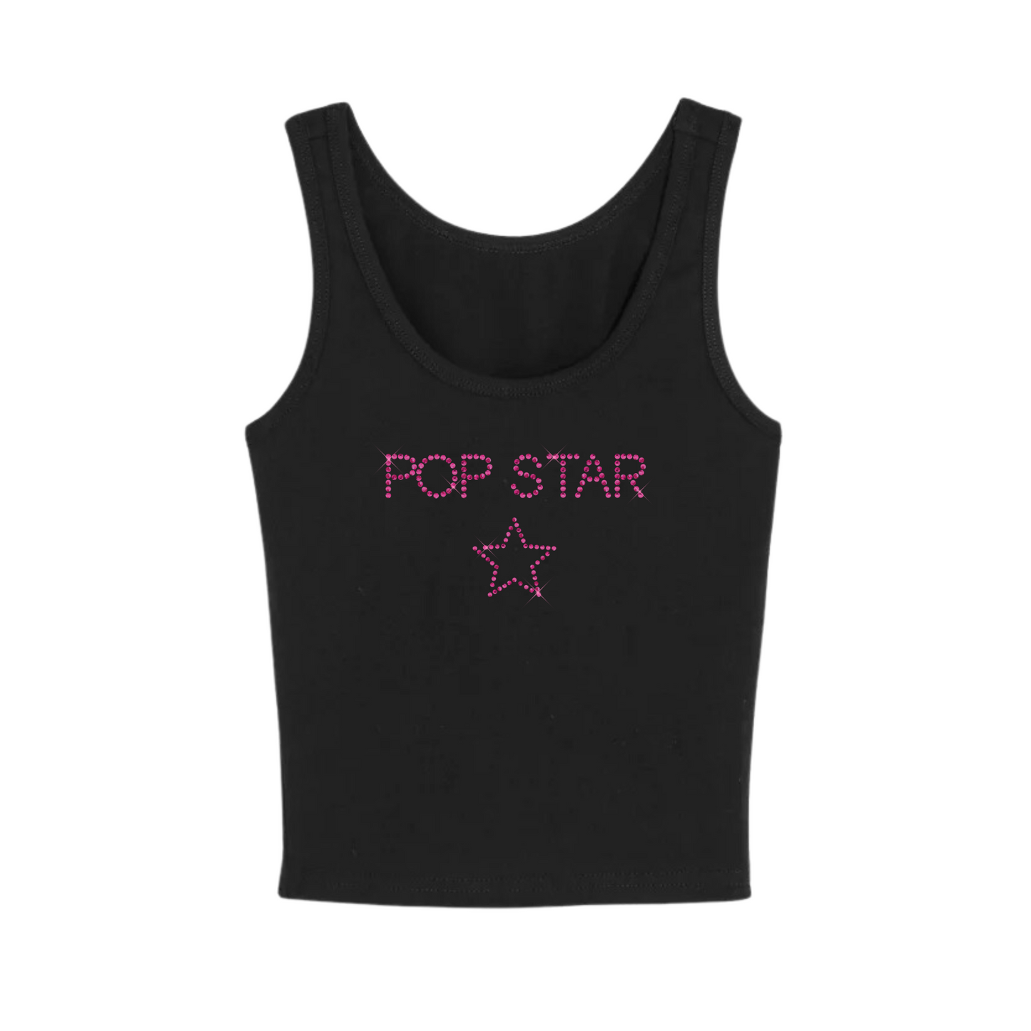 Pop Star Rhinestone Tank Top