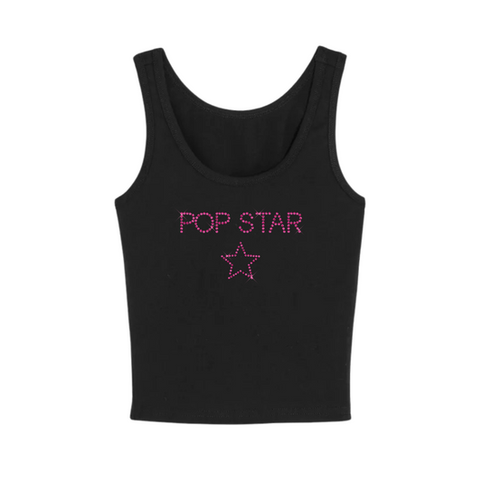 Pop Star Rhinestone Tank Top